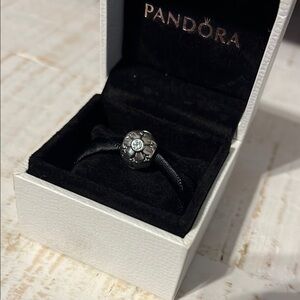 Pandora Silver Charm with Blue Accent